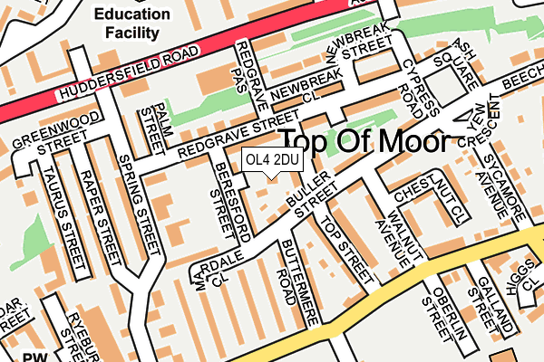 OL4 2DU map - OS OpenMap – Local (Ordnance Survey)