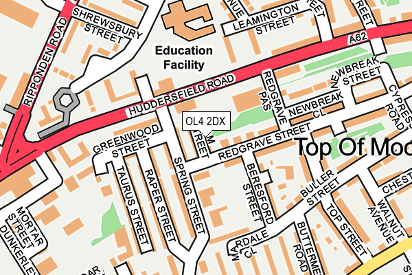 OL4 2DX map - OS OpenMap – Local (Ordnance Survey)