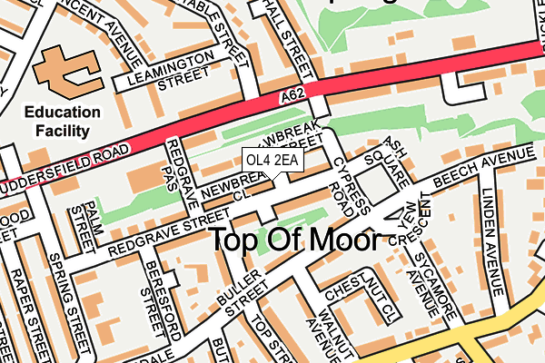 OL4 2EA map - OS OpenMap – Local (Ordnance Survey)
