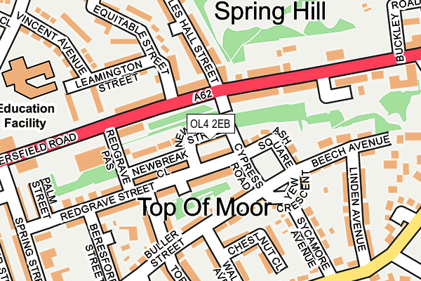 OL4 2EB map - OS OpenMap – Local (Ordnance Survey)