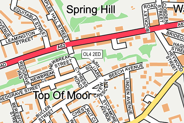 OL4 2ED map - OS OpenMap – Local (Ordnance Survey)