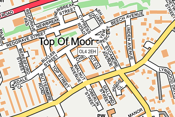 OL4 2EH map - OS OpenMap – Local (Ordnance Survey)