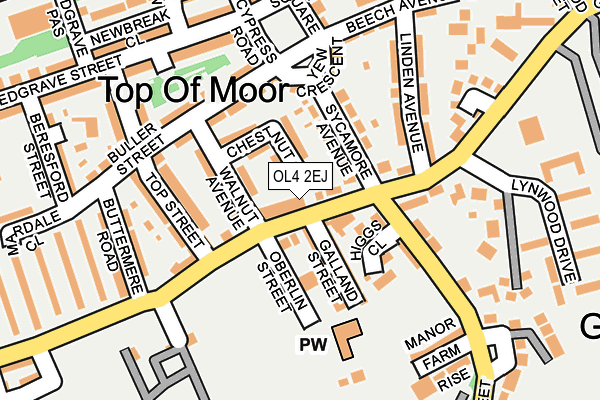 OL4 2EJ map - OS OpenMap – Local (Ordnance Survey)