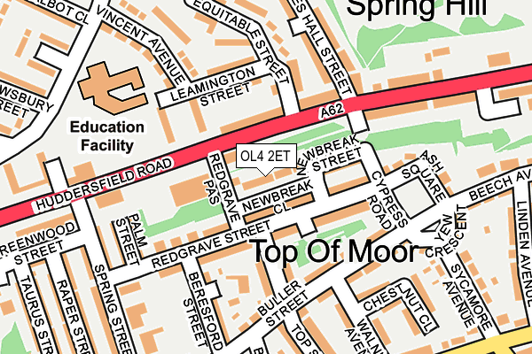 OL4 2ET map - OS OpenMap – Local (Ordnance Survey)