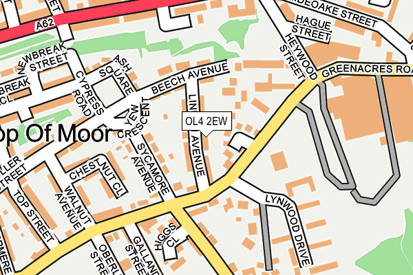 OL4 2EW map - OS OpenMap – Local (Ordnance Survey)
