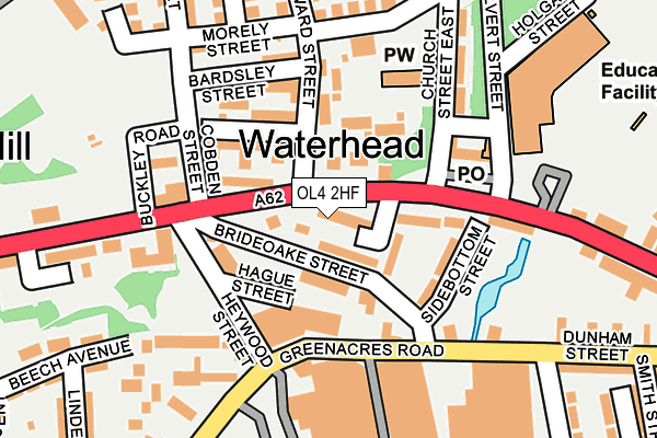 OL4 2HF map - OS OpenMap – Local (Ordnance Survey)