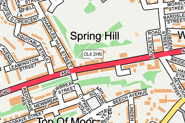 OL4 2HN map - OS OpenMap – Local (Ordnance Survey)