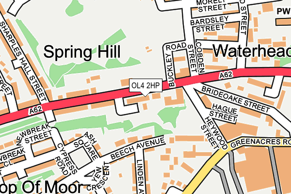 OL4 2HP map - OS OpenMap – Local (Ordnance Survey)