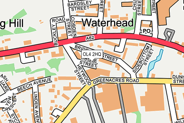 OL4 2HQ map - OS OpenMap – Local (Ordnance Survey)