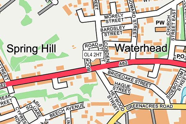 OL4 2HT map - OS OpenMap – Local (Ordnance Survey)