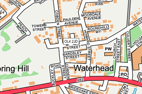 OL4 2JD map - OS OpenMap – Local (Ordnance Survey)