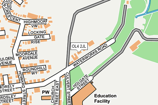 OL4 2JL map - OS OpenMap – Local (Ordnance Survey)