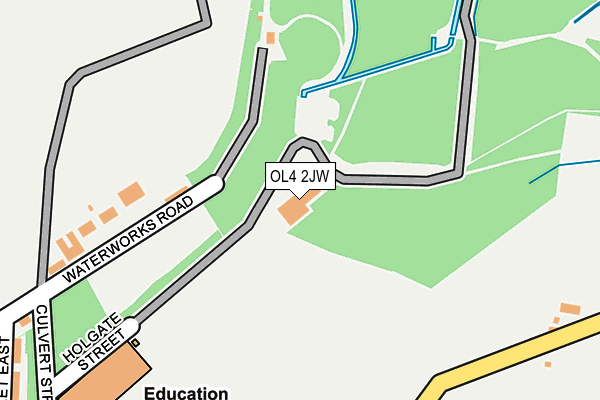 OL4 2JW map - OS OpenMap – Local (Ordnance Survey)