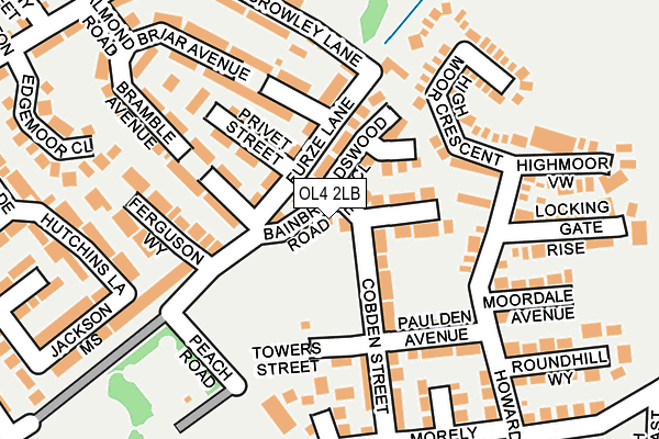 OL4 2LB map - OS OpenMap – Local (Ordnance Survey)