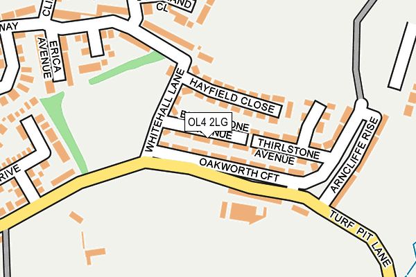 OL4 2LG map - OS OpenMap – Local (Ordnance Survey)