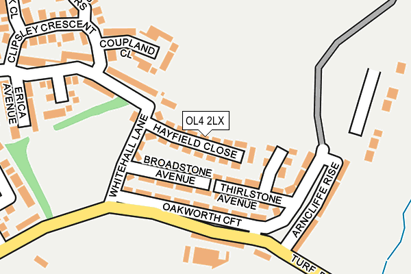 OL4 2LX map - OS OpenMap – Local (Ordnance Survey)