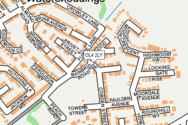 OL4 2LY map - OS OpenMap – Local (Ordnance Survey)