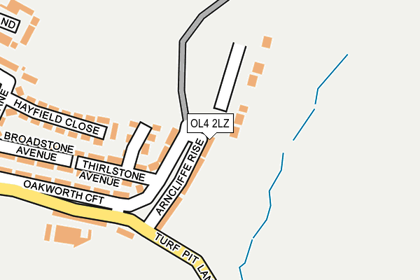 OL4 2LZ map - OS OpenMap – Local (Ordnance Survey)