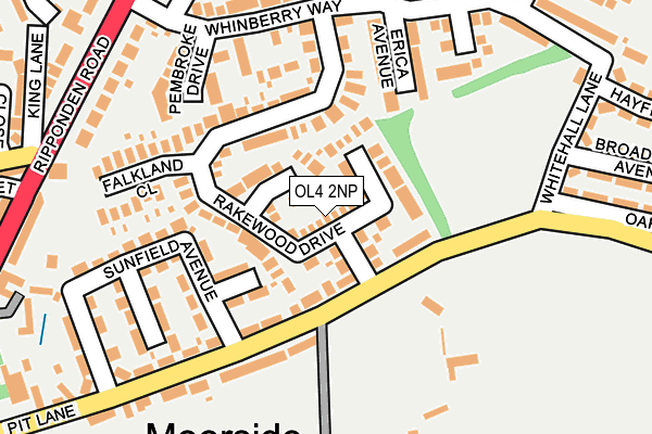 OL4 2NP map - OS OpenMap – Local (Ordnance Survey)