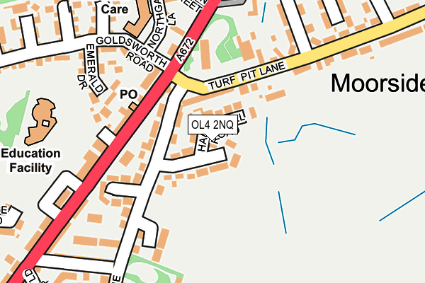 OL4 2NQ map - OS OpenMap – Local (Ordnance Survey)