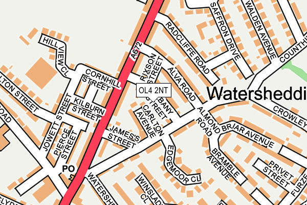 OL4 2NT map - OS OpenMap – Local (Ordnance Survey)