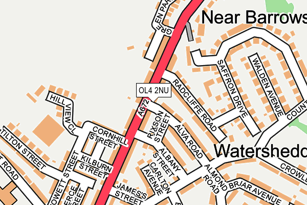 OL4 2NU map - OS OpenMap – Local (Ordnance Survey)