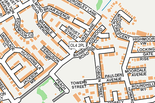 OL4 2PL map - OS OpenMap – Local (Ordnance Survey)