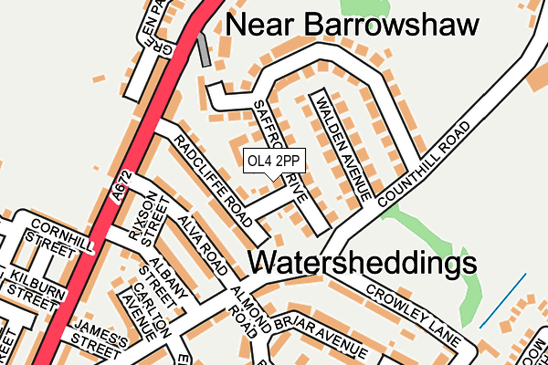 OL4 2PP map - OS OpenMap – Local (Ordnance Survey)