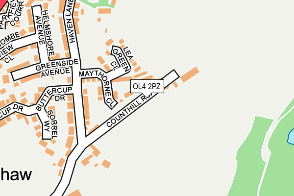 OL4 2PZ map - OS OpenMap – Local (Ordnance Survey)