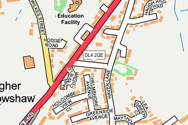 OL4 2QE map - OS OpenMap – Local (Ordnance Survey)