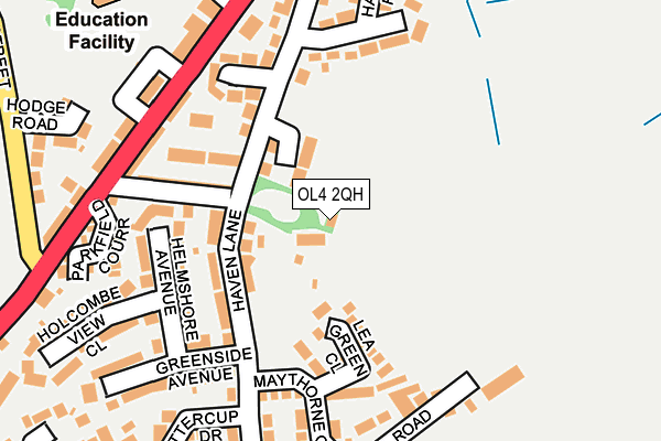 OL4 2QH map - OS OpenMap – Local (Ordnance Survey)