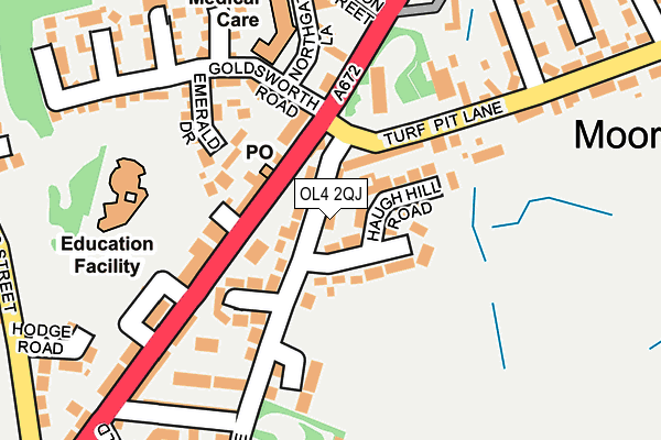 OL4 2QJ map - OS OpenMap – Local (Ordnance Survey)