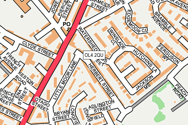 OL4 2QU map - OS OpenMap – Local (Ordnance Survey)