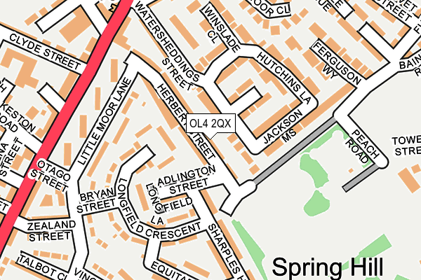 OL4 2QX map - OS OpenMap – Local (Ordnance Survey)