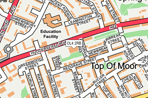 OL4 2RB map - OS OpenMap – Local (Ordnance Survey)