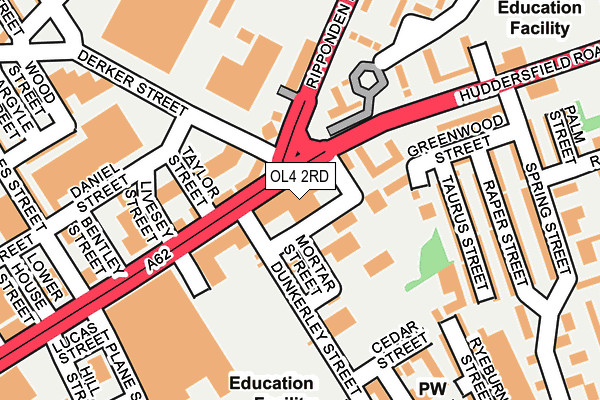 OL4 2RD map - OS OpenMap – Local (Ordnance Survey)