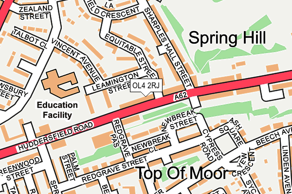 OL4 2RJ map - OS OpenMap – Local (Ordnance Survey)