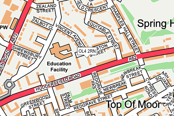 OL4 2RN map - OS OpenMap – Local (Ordnance Survey)