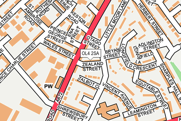 OL4 2SA map - OS OpenMap – Local (Ordnance Survey)