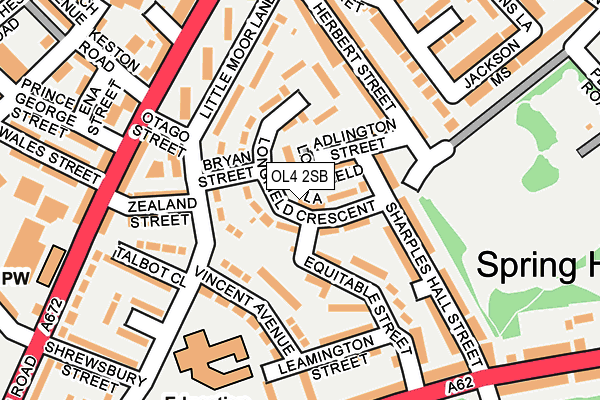 OL4 2SB map - OS OpenMap – Local (Ordnance Survey)