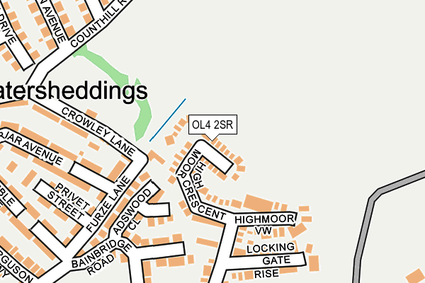 OL4 2SR map - OS OpenMap – Local (Ordnance Survey)