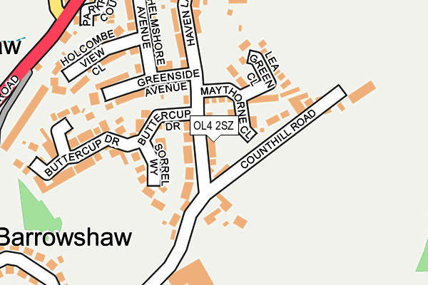 OL4 2SZ map - OS OpenMap – Local (Ordnance Survey)