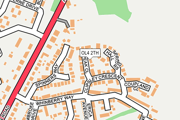 OL4 2TH map - OS OpenMap – Local (Ordnance Survey)