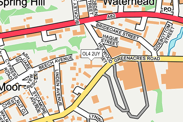 OL4 2UY map - OS OpenMap – Local (Ordnance Survey)