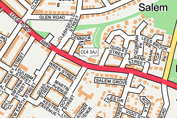 OL4 3AJ map - OS OpenMap – Local (Ordnance Survey)