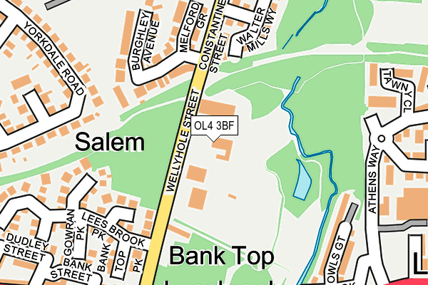 OL4 3BF map - OS OpenMap – Local (Ordnance Survey)