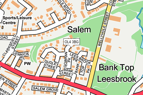 OL4 3BG map - OS OpenMap – Local (Ordnance Survey)