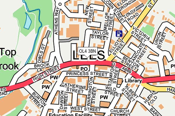Map of LEES KEBAB HOUSE LTD at local scale