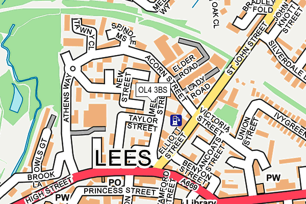 OL4 3BS map - OS OpenMap – Local (Ordnance Survey)
