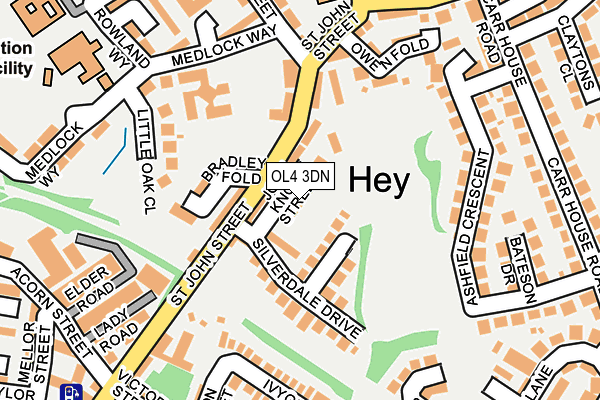 OL4 3DN map - OS OpenMap – Local (Ordnance Survey)